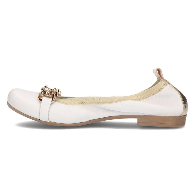 Skórzane baleriny Filippo 100 białe