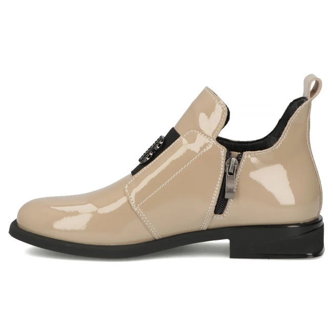 Skórzane botki Filippo DBT4763/25 BE beżowe