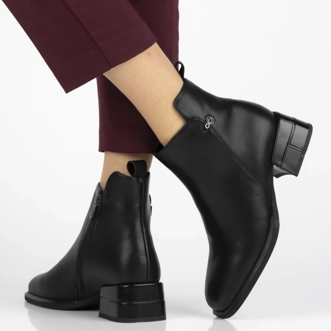 Leather ankle boots Filippo DBT7227/25 BK black