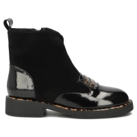 Skórzane botki Filippo DBT8134/26 BK czarny