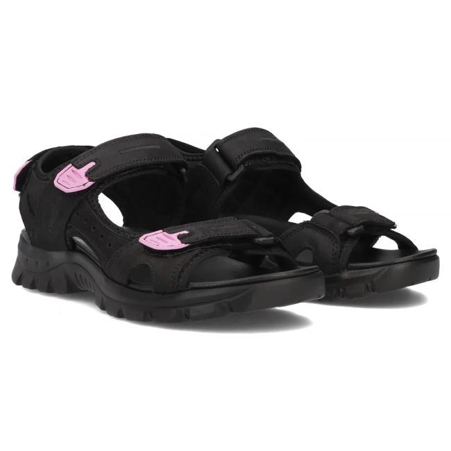 Leather sandals Filippo DS7033/25 BK black