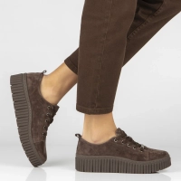 Skórzane sneakersy Filippo DP8337/26 D BR brązowe