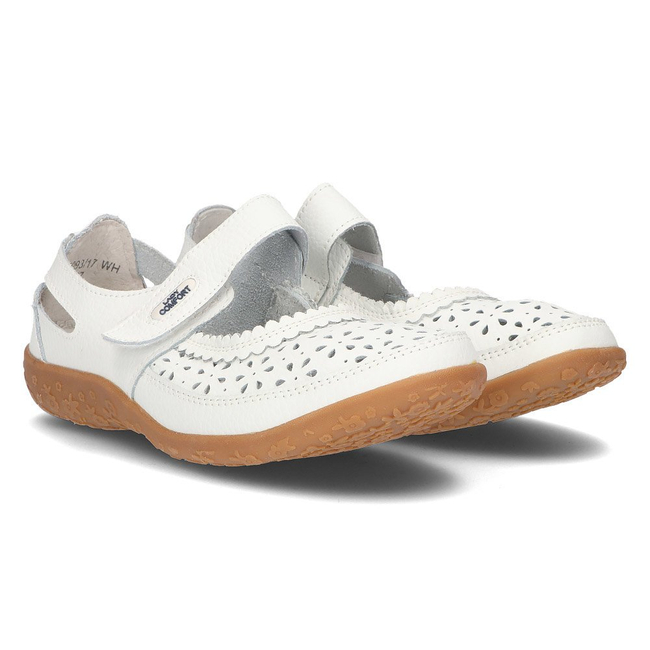 Leather shoes Vinceza DP093/17 WH white