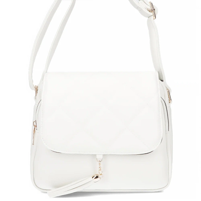White handbag tessa quilted