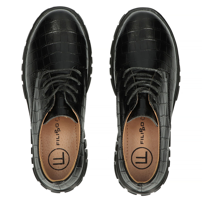 Leather shoes Filippo DP3935/22 BK black