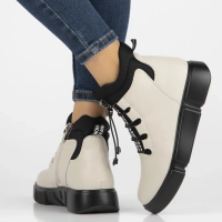 Leather ankle boots Filippo DBT6532/25 BE beige