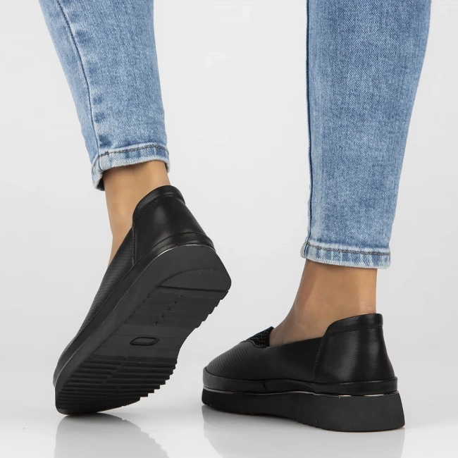 Leather shoes Filippo DP7000/25 BK black