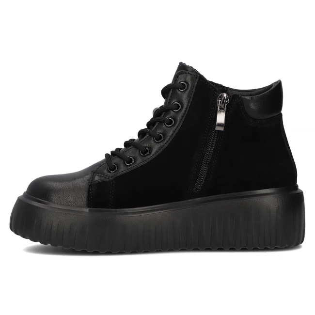 Leather ankle boots DBT6460/24 BK black