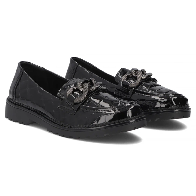 Skórzane półbuty Filippo DP8325/26 BK czarne