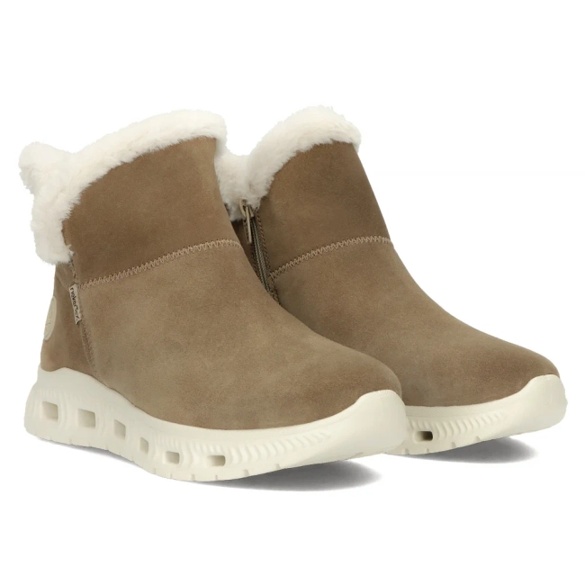 Ankle Boots Rieker leather M6050-64 beige