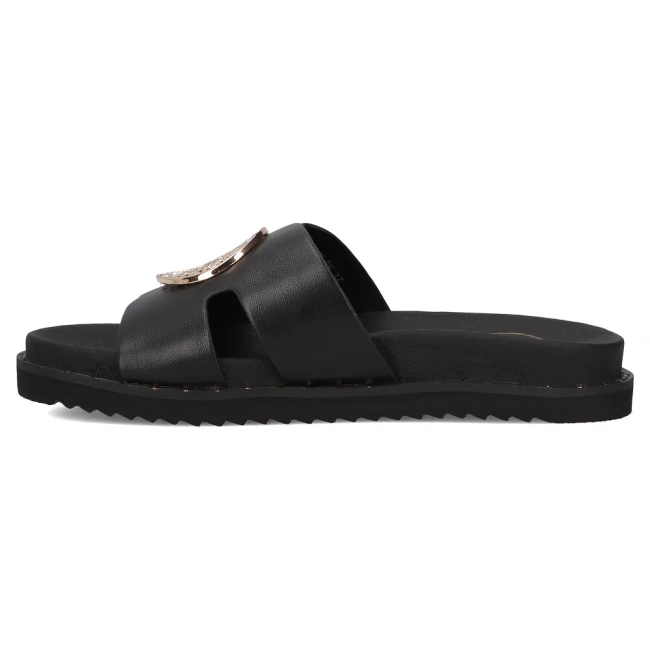 Leather flip-flops Filippo DK7050/25 BK black