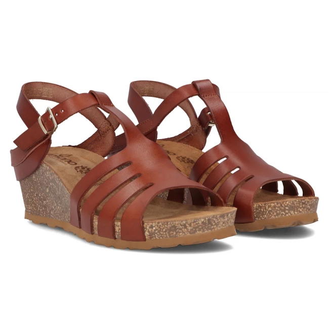 Leather sandals Yokono CADIZ-305 VAQ NUEZ brown