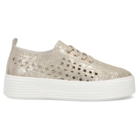 Skórzane sneakersy Filippo DP7662/26 GO złote