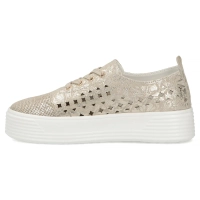 Skórzane sneakersy Filippo DP7662/26 GO złote