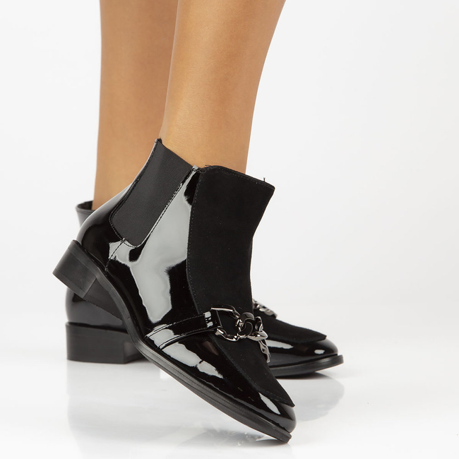 Leather ankle boots Sagan 4651 black