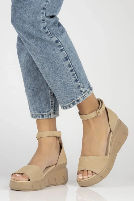 Leather sandals Filippo DS4455/24 BE beige