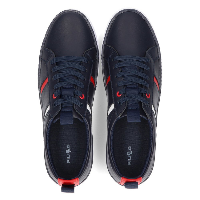 Leather shoes Filippo MP2146/21 NV navy blue