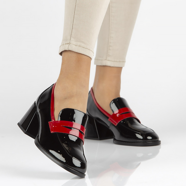 Skórzane półbuty Filippo DP3727/22 BK czarne