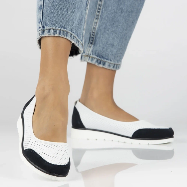 Leather shoes Filippo DP4524/25 WH NV white navy