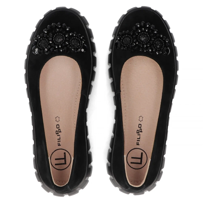 Leather shoes Filippo DP6194/24 BK black