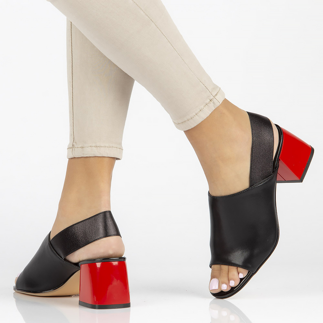 Leather sandals Filippo DS3729/22 BK black