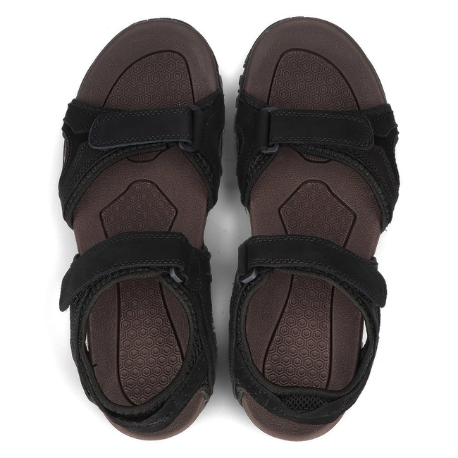 Leather sandals for men Filippo MS2306/21 BK black