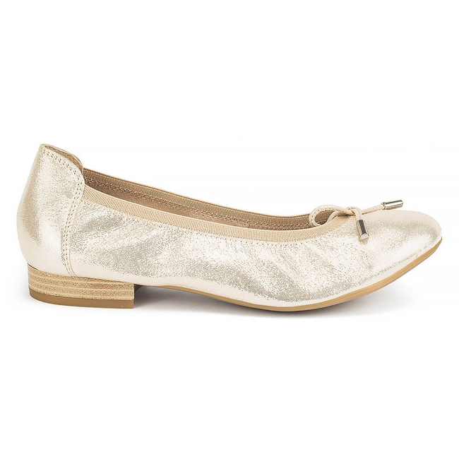 Baleriny Caprice 9-22166-28 409 Beige Glitter