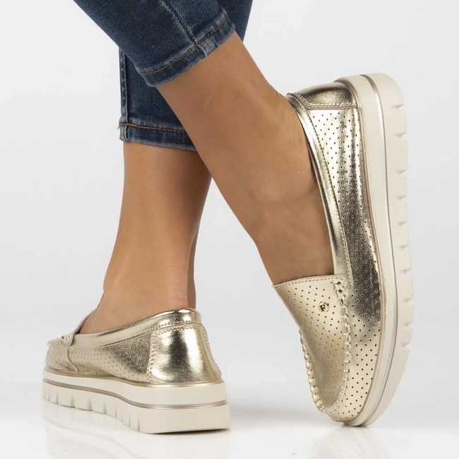 Leather loafers Filippo DP7006/25 GO gold