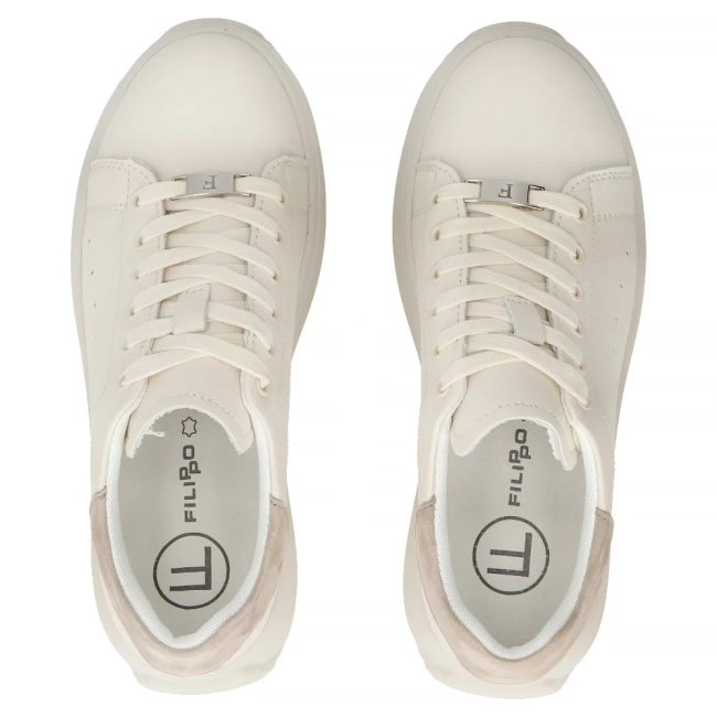Leather sneakers Filippo DP6739/26 BE beige