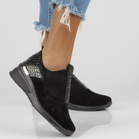 Skórzane Sneakersy Filippo DP1689/21 BK BK Czarne