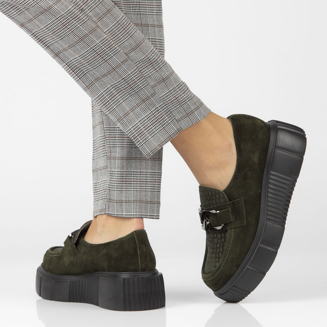 Leather shoes Filippo 20101 W olive