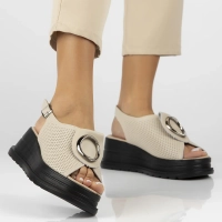 Leather sandals Filippo DS6756/25 BE beige