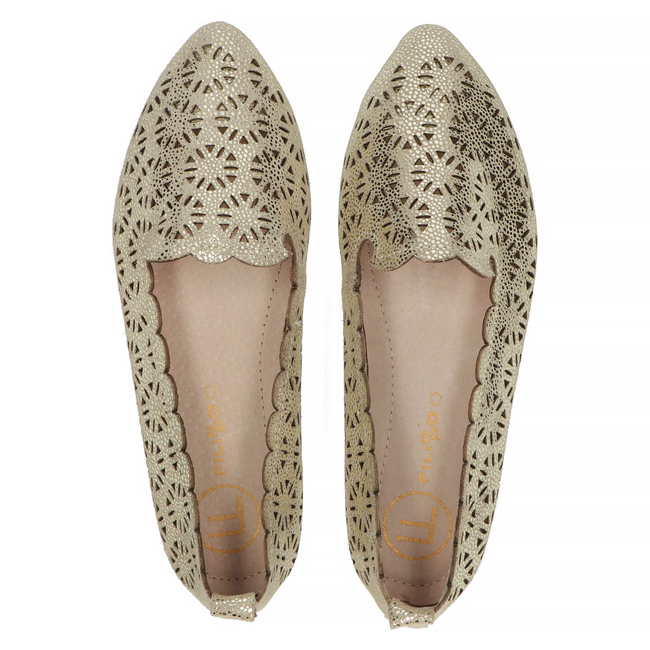 Leather ballerinas Filippo DP2039/22 GO gold