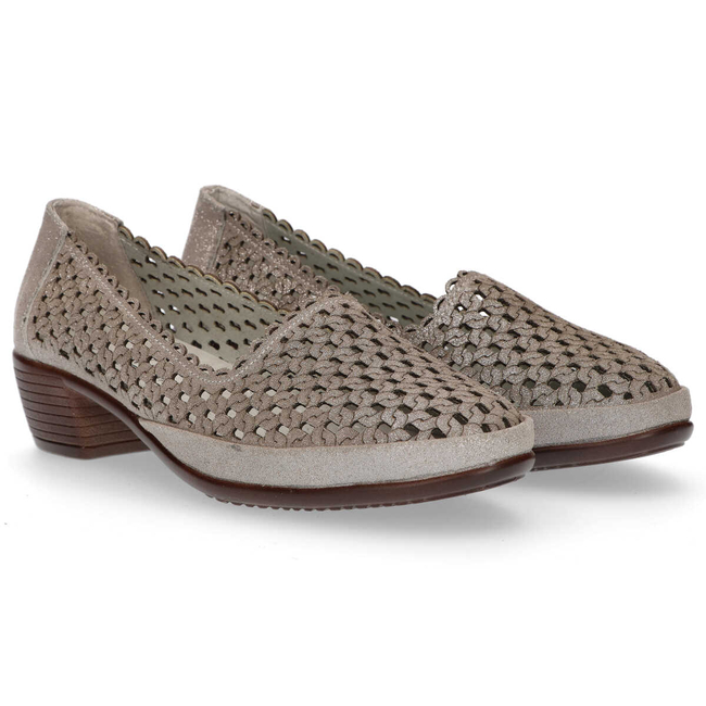 Skórzane półbuty Filippo DP748/20 GR szare