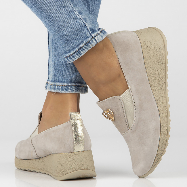 Leather shoes Filippo DP6786/25 TP beige