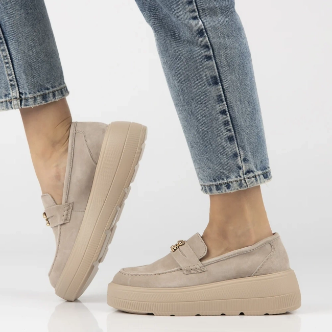 Leather shoes Filippo DP6844/25 BE beige