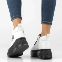 Leather platform ankle boots Filippo DBT8003/26 WH white