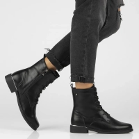 Leather ankle boots Filippo DBT4747/24 BK D black