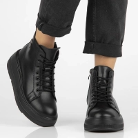 Leather ankle boots DBT6374/24 BK black