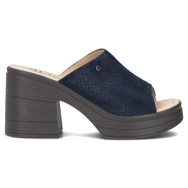 Leather slippers Filippo DK6814/25 NV navy