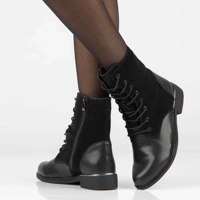 Leather ankle boots Filippo DBT3229/23 BK LI black