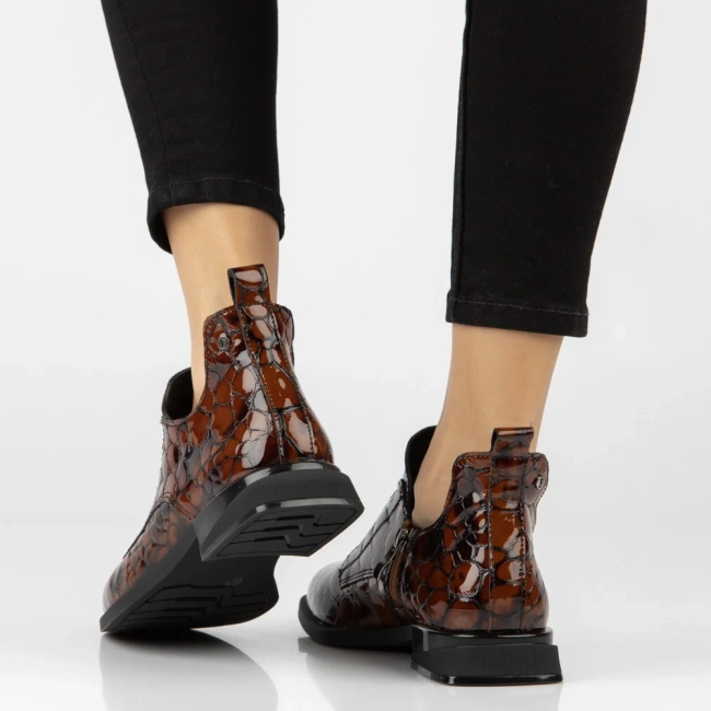 Leather ankle boots Filippo DBT7974/26 BR brown