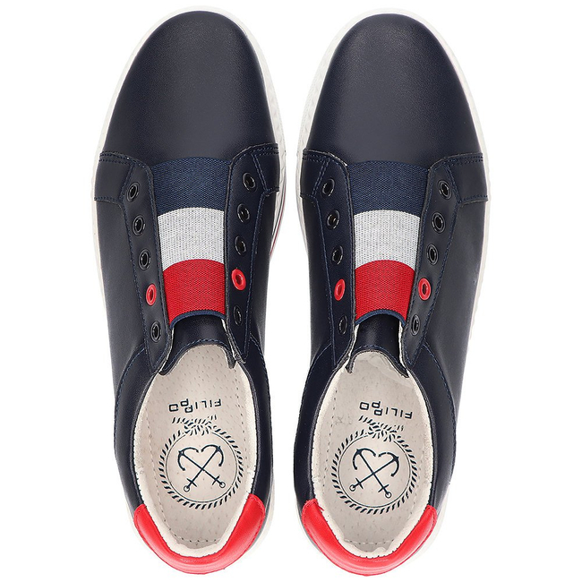 Leather shoes Filippo DP2155/21 NV navy blue