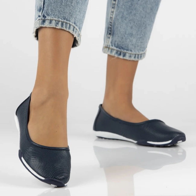 Leather shoes Filippo DP3681/24 NV navy blue