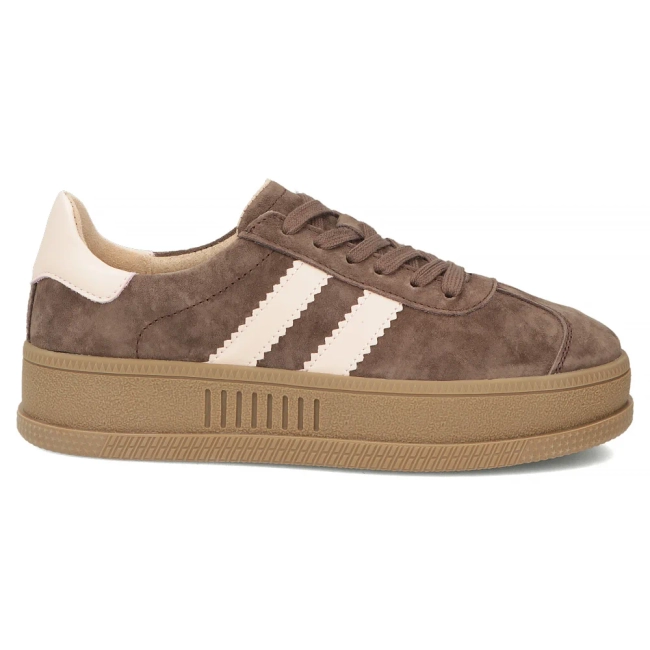 Skórzane sneakersy Filippo DP7995/26 D BR brązowe