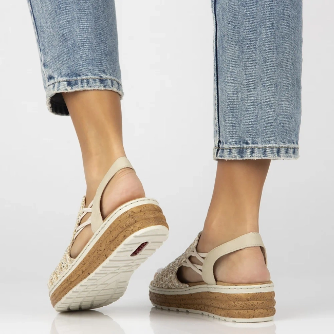 Sandals Rieker 62741-60 beige