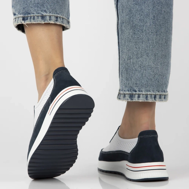 Leather shoes Filippo DP6717/25 WH NV white navy