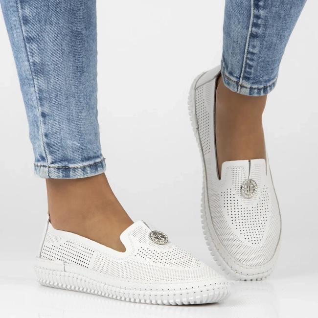 Leather shoes Filippo DP6838/25 WH white