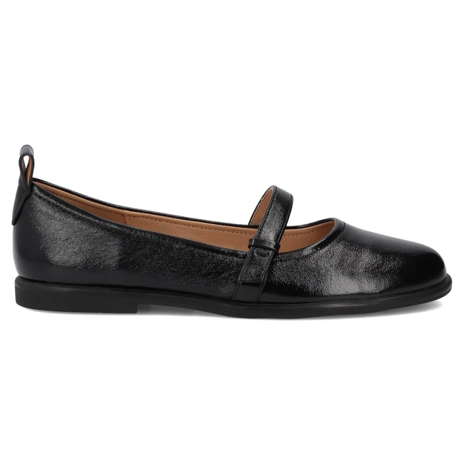 Skórzane baleriny Filippo DP7742/26 BK czarne