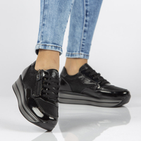 Skórzane sneakersy Filippo DP3152/21 BK Czarne